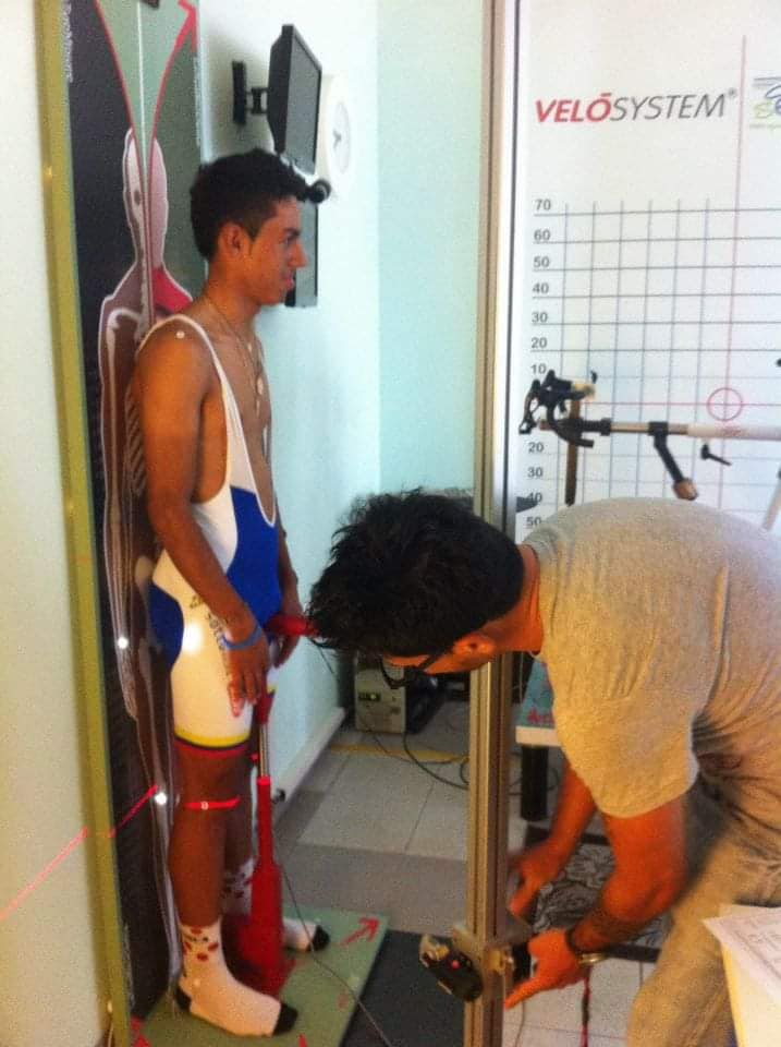 Rilevamento misure antropoetriche ciclista